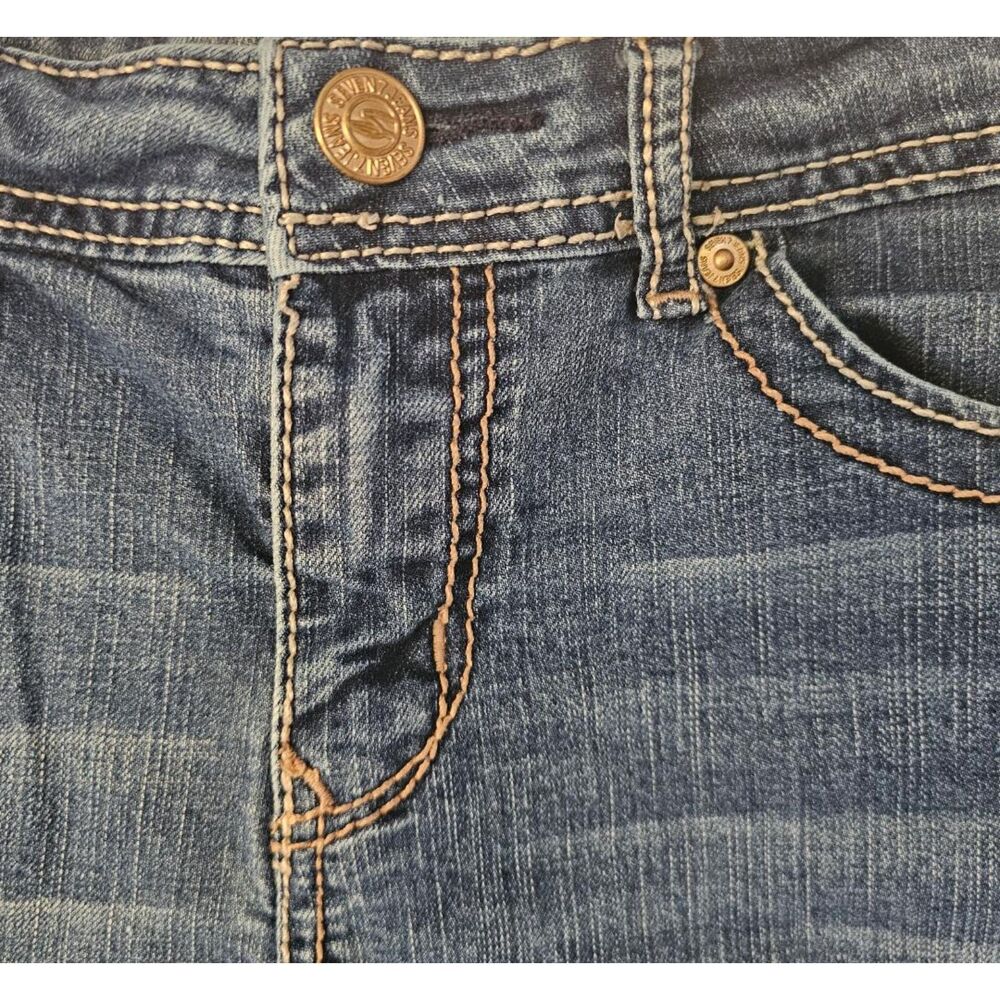 Seven7 Denim Shorts Embroidered Pocket Size‎ 10 Jeans - Picture 5 of 5